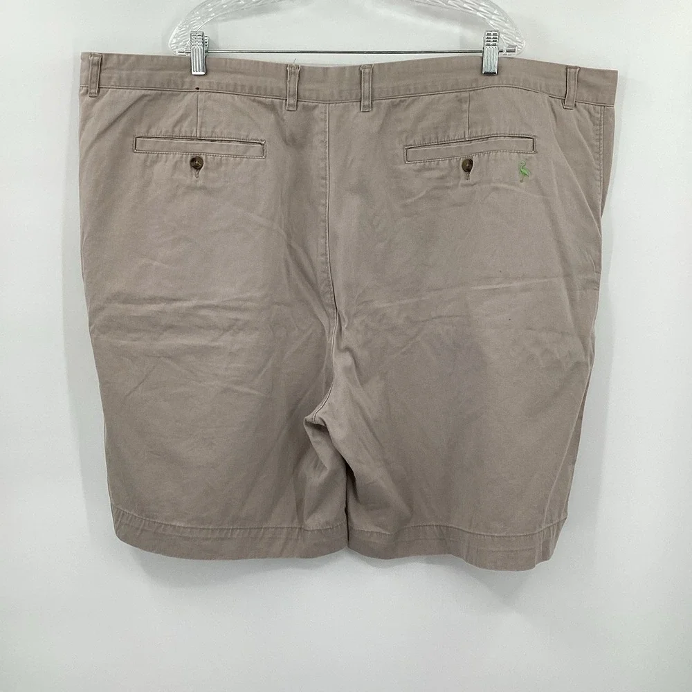 Mens Tailor Byrd Flat Front Cotton Shorts‎ 52 Beige